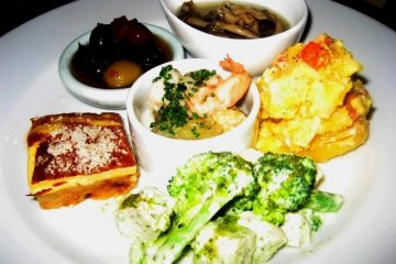 Great Tapas Style tasting plate at the Volta Bar and Bistro in Osaka