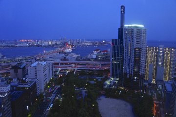 Evening view of the port area