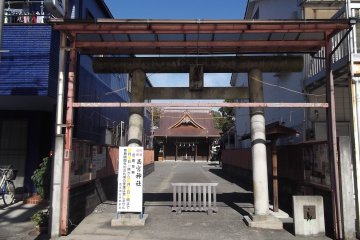 The gate from the street
