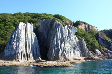 The cliffs, as seen from the boat.