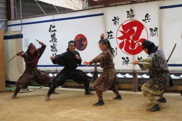 Iga ninja are ready to show you some amazing fighting techniques