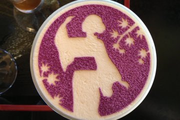 This photogenic parfait from Sougian Matcha depicts a Bon-odori dancer. Gujo Hachiman has one of the most impressive Bon Odori festivals in Japan