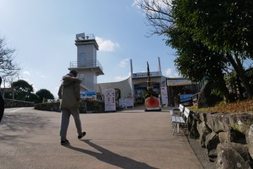 The souvenir shop and burger place