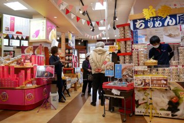 Inside the souvenir shop