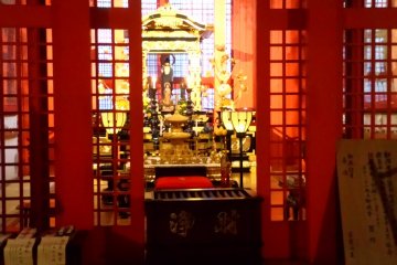 Inside the new temple - Yakushi Nyorai statue