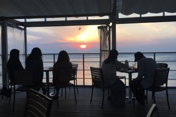 The sunset from the seat