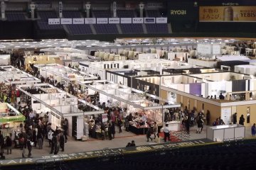 Over 200 stands are set up under the dome