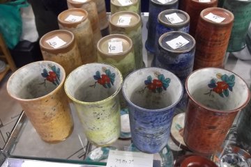 Charming, colourful ceramic cups
