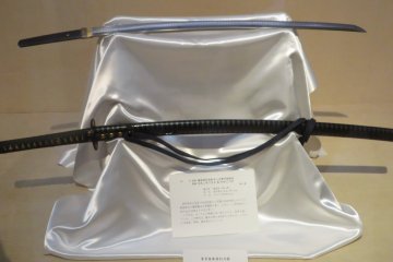 Many swords were on display at Chiba Castle Museum