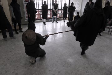 In action