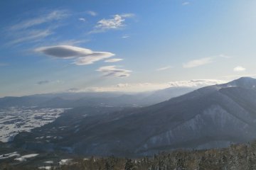 Lenticular clouds around Mt. Iwate