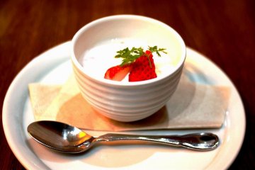 Strawberry Dessert at Iyemon Salon Cafe near Karusama Oike