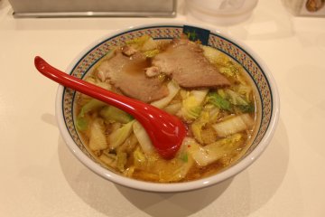 A bowl of ramen from Kamukura