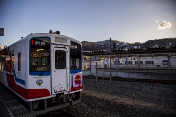 The Sanriku Railway train terminates at Kamaishi, a historic, steel producing city