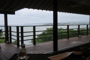Wander on the veranda for distant sea views