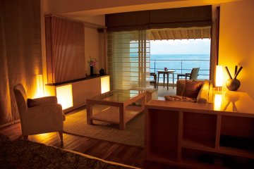 Decoration and  furniture featuring iconic Japanese elements from Okinawa and the mainland Japan