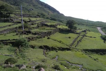 The remaining plot of land from one of the settlements