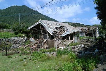 Collapsing abandoned house