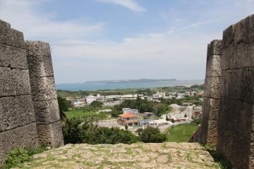 <p>Katsuren Peninsula as seen from the entrance to the 3rd Enclosure</p>