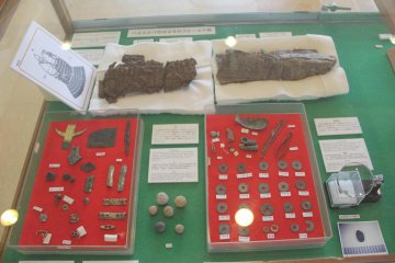 <p>Artifacts recoverd from the castle ruins are on display in the visitors center</p>