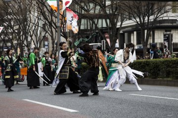 A robust display of agile sword fight was one of the highlights of the parade