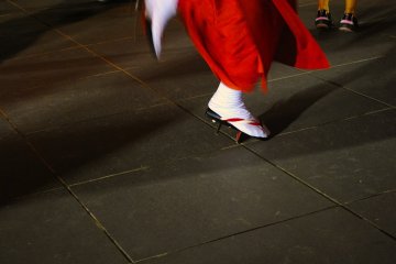 Detail of one of the many traditional garments you can see at the Awa Odori