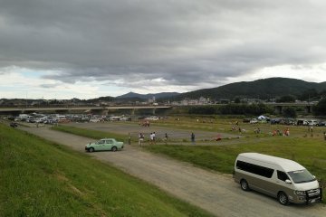 The start and finish area, under Minami Ohashi