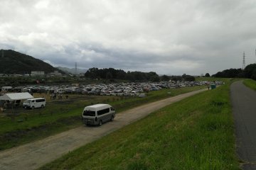 The parking area