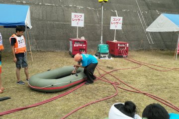 Boat inflating is easy with big compressors