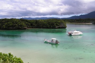 The emerald-green waters are absolutely breathtaking