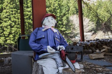 This scarecrow was probably made to resemble someone who once lived in Nagoro.