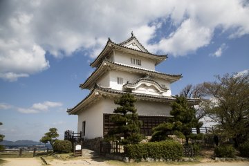 Marugame Castle is a cute, original castle on top of a hill