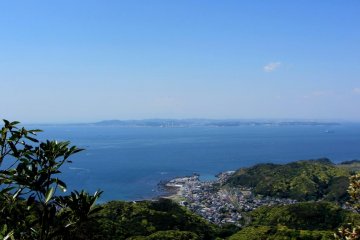 From the top, you can see across the bay towards Kanagawa