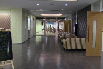<p>Le hall d'accueil au rez-de-chauss&eacute;e</p>