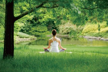 Yoga in the garden