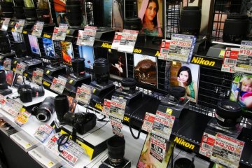 Each camera manufacturer has its own section