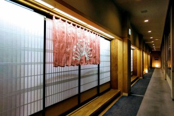 Passage leading to another building, where the hot spring bath is located