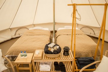 Comfortable beds make it feel like a hotel in the wilderness