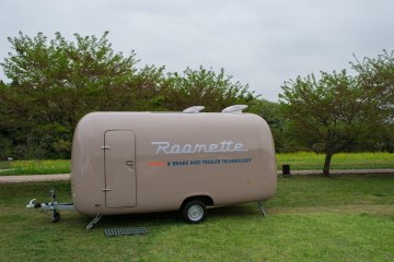 Many people drive their camper vans to the campsite
