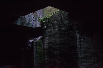 One of the abandoned quarries in the Oya stone quarry site
