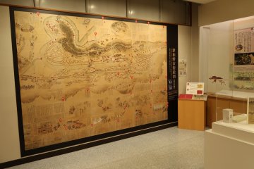 A map of Tsuwano castle town from the end of the Edo period (1868)