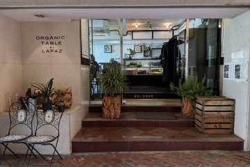 From the outside of Organic Table by Lapaz