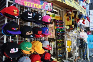 90s influenced caps, skateboards and Bart Simpson merchandise epitomise the current fashion you will find here