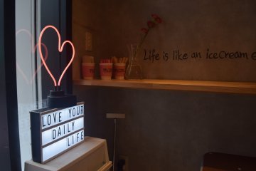 Fun quotes adorn the store walls!