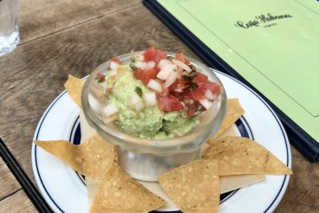 The guacamole is light and fresh!