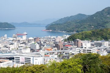 The castle stands on a hill overlooking the city, with a beautiful view across the bay; Uwajima Daiichi hotel is situated at the foot of this hill