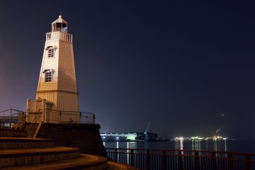 Sakai Lighthouse at night