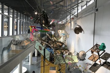 The exhibits are spread over two levels