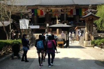 You first approach the Konponchudo Hall. It is the oldest temple of Yamadera.