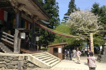 A side view of the Konponchudo Hall. It houses a special Buddha statue and a flame that has been burning over 1200 years. It can only be viewed by visitors for one month every 50 years!! See it in 2013 before the end of May. A spiritual experience.
